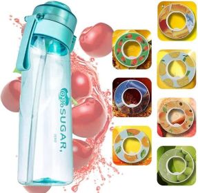 Fruit Fragrance Water Bottle, Scent Water Cup, Flavor Pods for Water Bottle 650ML (Color: Blue)